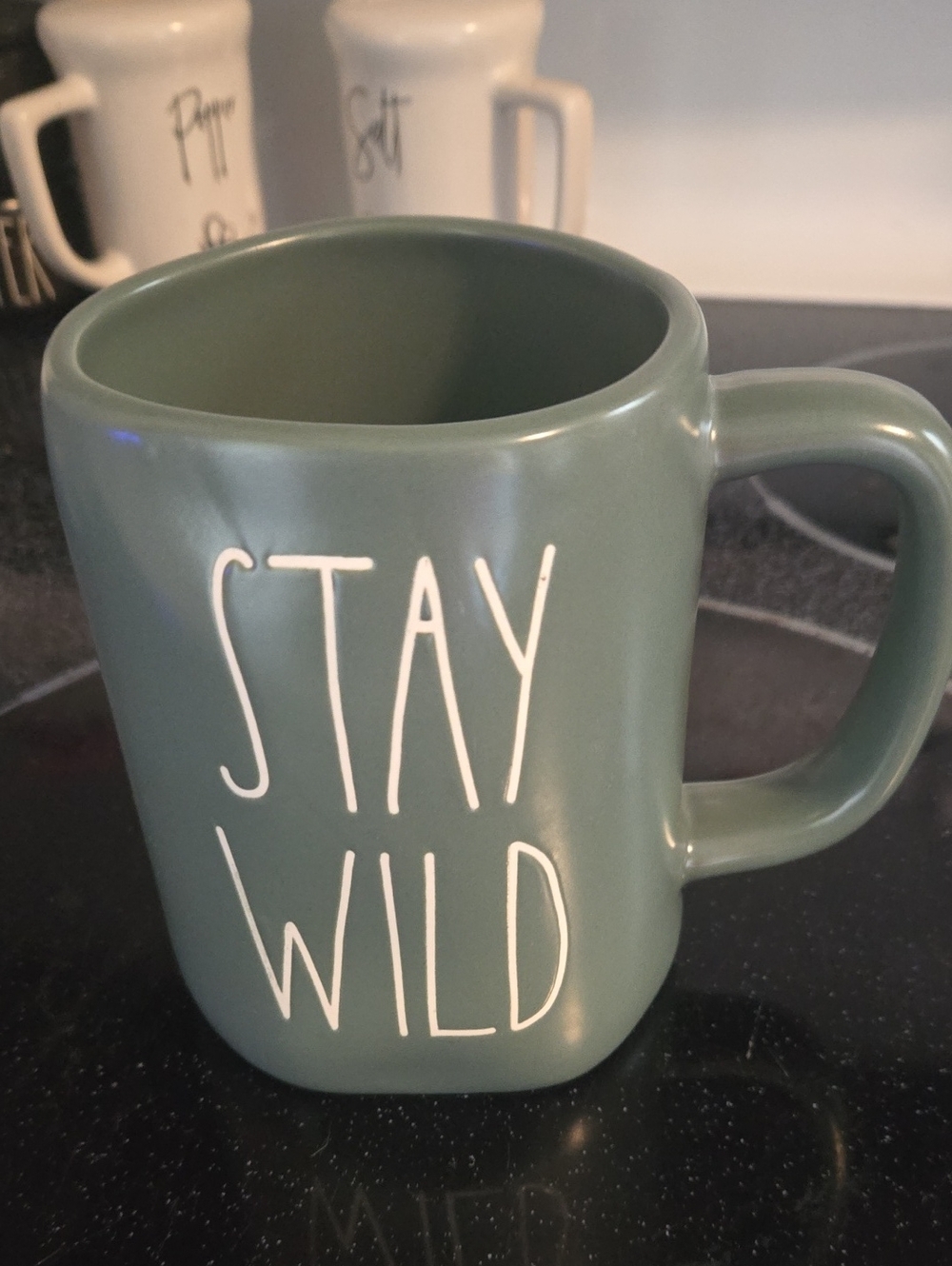 Rae Dunn Green STAY WILD Ceramic Mug